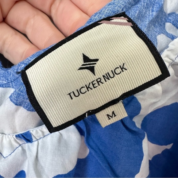 Tuckernuck V Neck Ruffle Floral Midi Dress SZ M - Picture 7 of 7